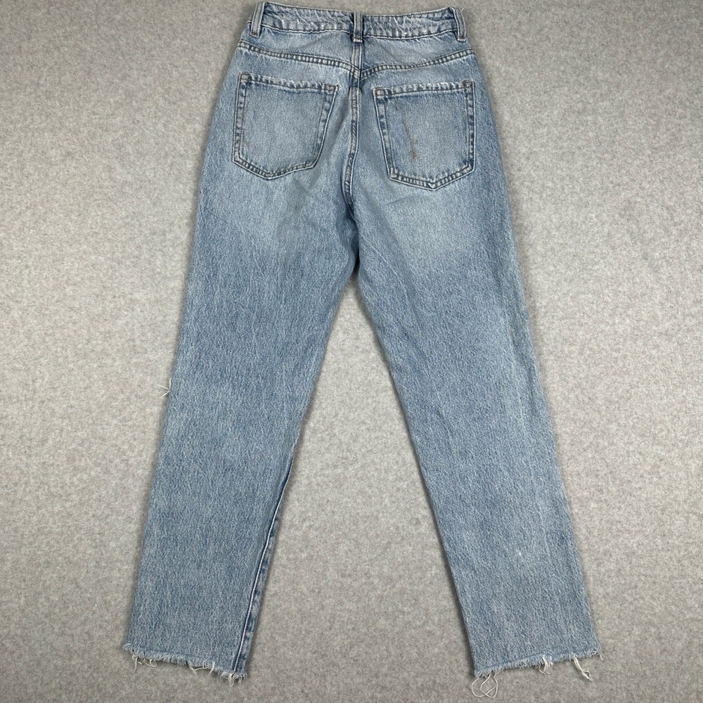 Garage Denim Mom Jeans Womens 00 Distressed Ripped Mid Rise Blue Denim Casual - Picture 11 of 14